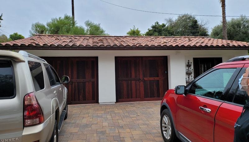 Wood Door Garage